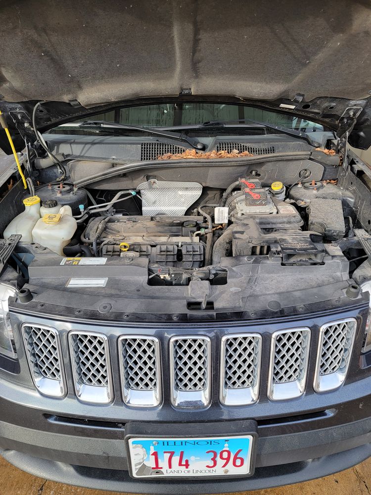 Before and After Engine Cleaning  for Luxury Auto Detail in Peoria, IL