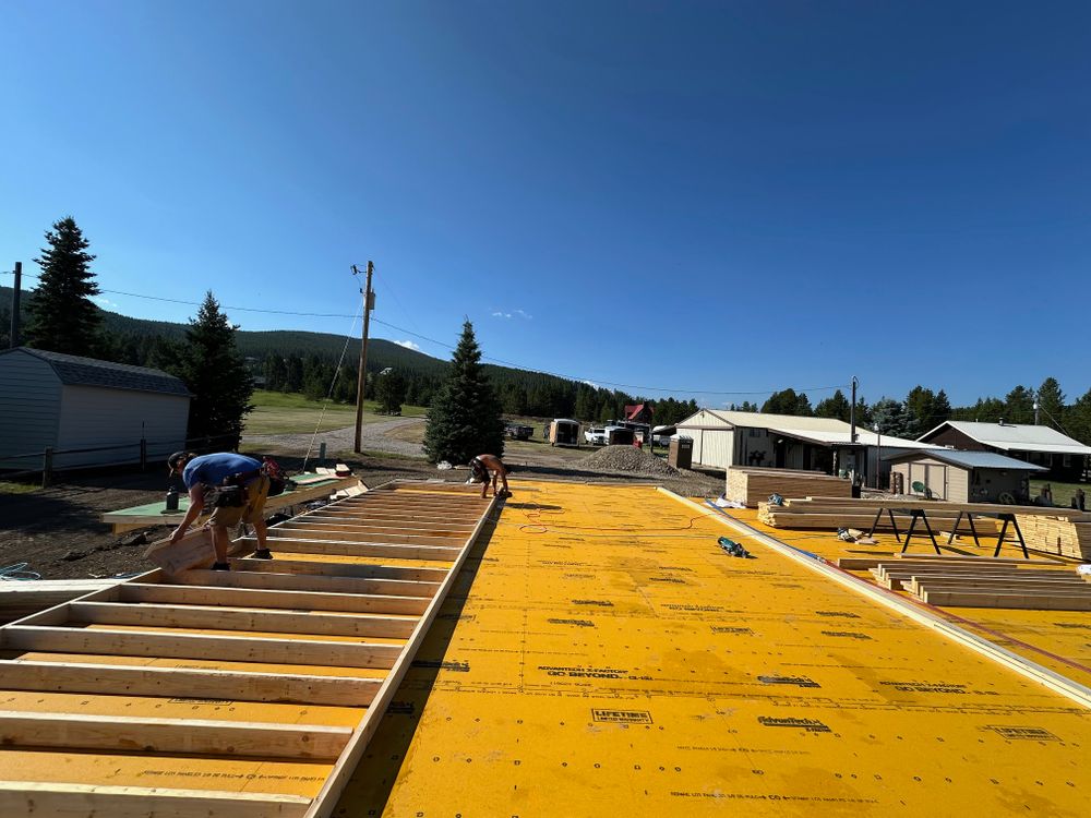 Framing for R&H Homes in Bozeman, MT