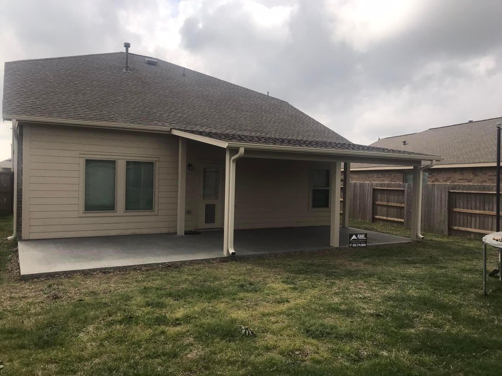 Outdoor Patio for E & E Roofing in Baytown, TX