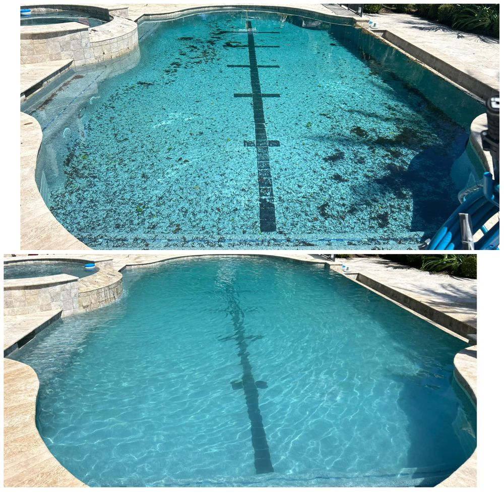Experience pristine waters with our expert weekly pool cleaning service, ensuring your pool remains crystal clear and inviting. Our professional team handles everything so you can enjoy worry-free swimming. for Texas Proud Pools in Galveston County, TX