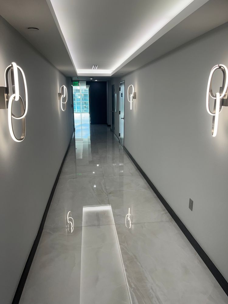 Lighting Installs for KRW Electric in Miami Beach, FL