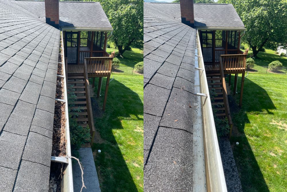 Our gutter cleaning service removes leaves, debris, and clogs to keep water flowing properly, helping protect your roof, siding, foundation, and landscaping from costly moisture damage year-round. for Roanokes #1 Choice for Premium Pressure Washing in Roanoke, VA