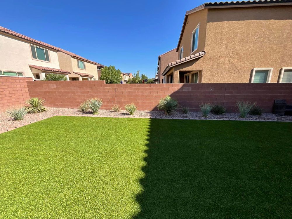 Our Lawn Cleanup service provides comprehensive debris removal, leaf raking, and lawn mowing to ensure your yard looks tidy and pristine. Let us take care of the dirty work for you! for Top It Off Landscaping LLC in Henderson, NV