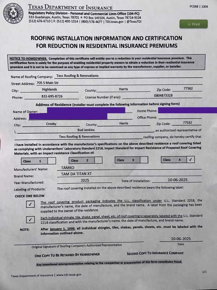 All Photos for TECC Roofing & Renovations in Harris County, TX