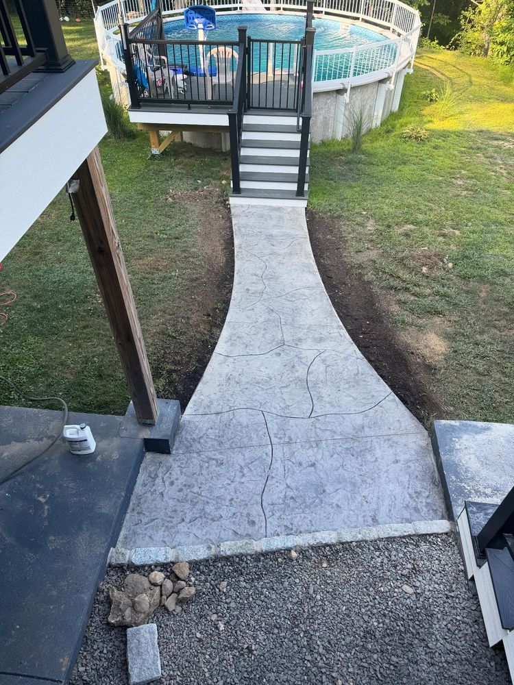 Landscape Installation for Gonsalves Masonry & Construction in Maynard, MA