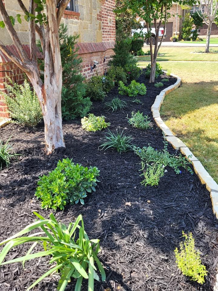 Our Mulch Installation service helps to beautify your yard while preventing weeds and preserving moisture in the soil. for Bryan's Landscaping in Arlington, TX