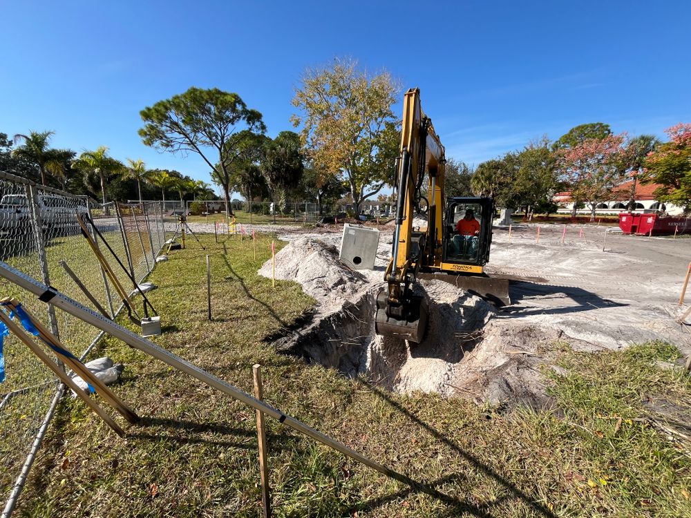 Tomoka Site Works provides mass excavation and structural excavation services for commercial construction projects throughout Ormond Beach and Volusia County, including building pad excavation, utility trenching, and detention pond construction. for Tomoka Site Works in Ormond Beach, FL