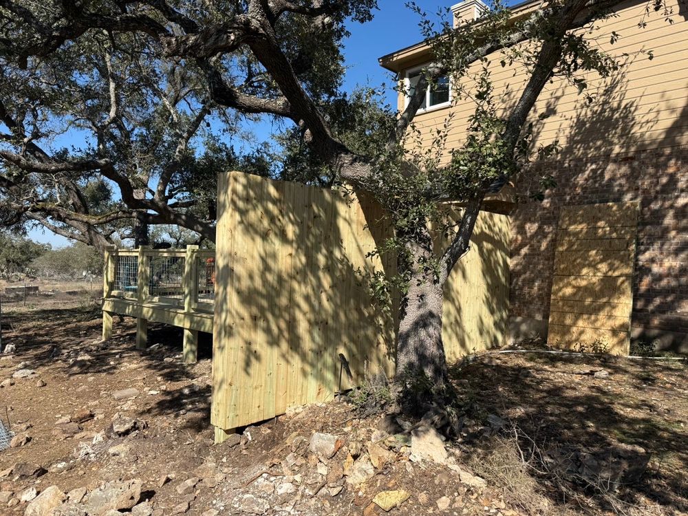 Deck/fence work for Good and Green Landscaping in Canyon Lake, TX