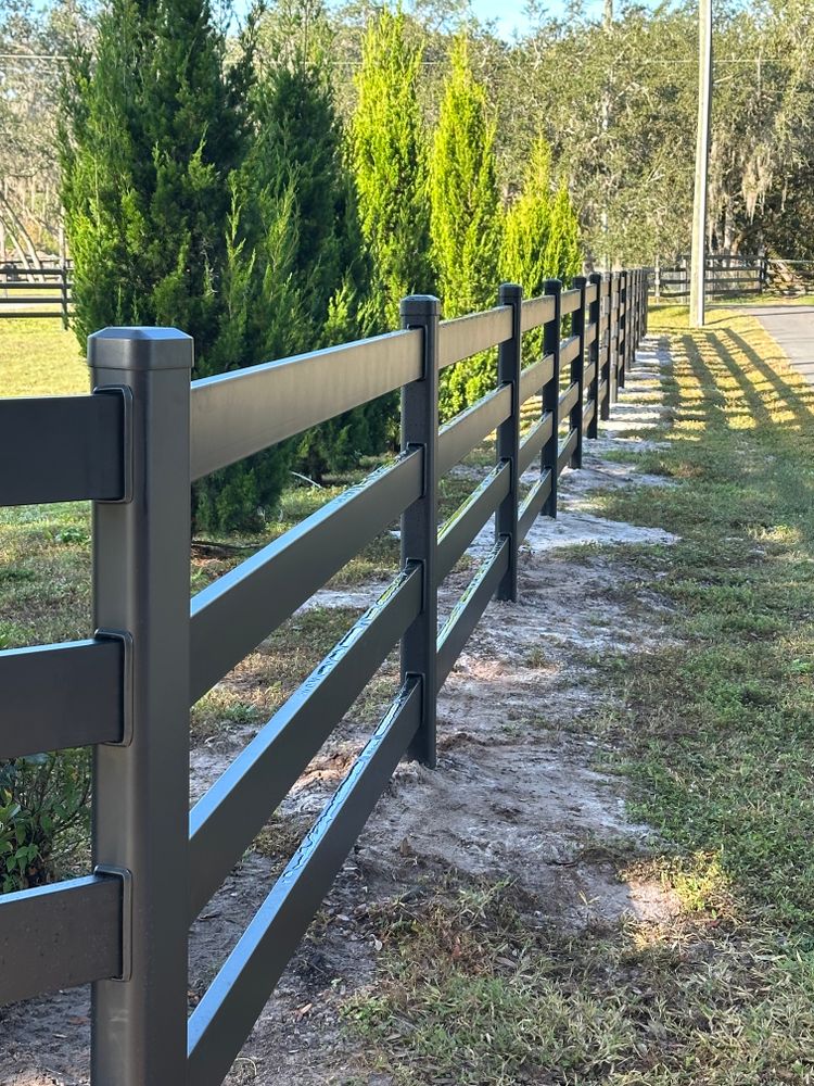 Buckley All Steel Fence for Allbritton's Outdoor Solutions Inc in Geneva, FL