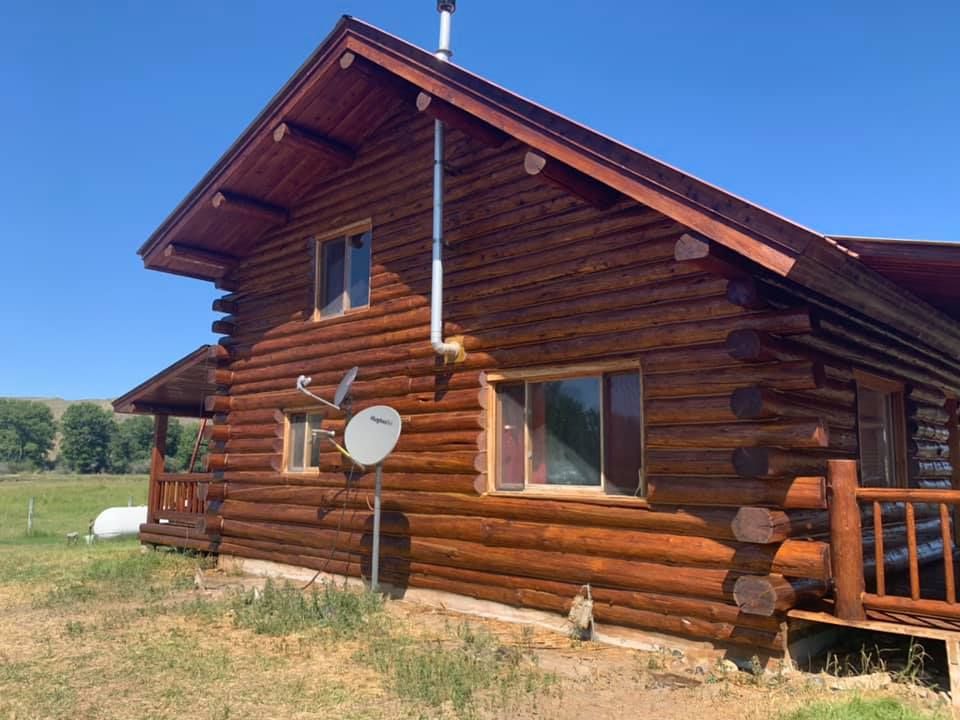 Log Home Restoration for True Blue Logworks LLC in Corvallis, MT