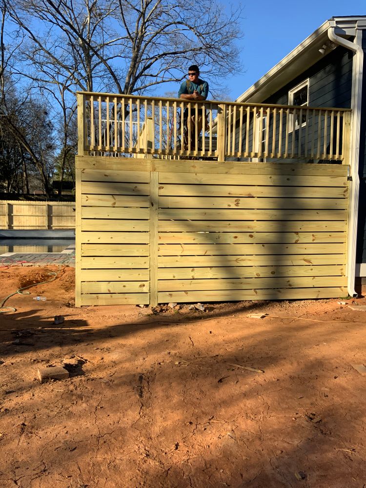 Decking work for Compadres Concrete in Griffin, GA