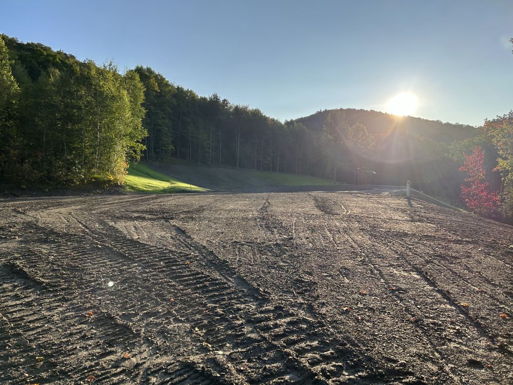 Carving a Pond into a Mountain Side for Andy Naylor Excavation in Johnson, VT