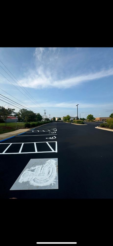 Lining and Striping for Seaside Pressure Cleaning & Asphalt Maintenance in Wilmington, North Carolina