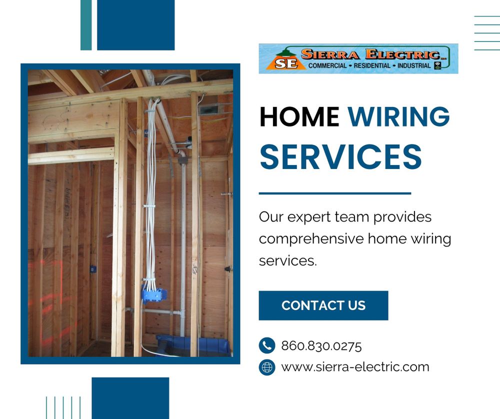 Our New Construction Wiring service offers expert wiring and rewiring solutions for homeowners, ensuring safe, efficient electrical systems that meet all modern standards. Trust our skilled electricians to power your dream home. for Sierra Electric in Somers, CT