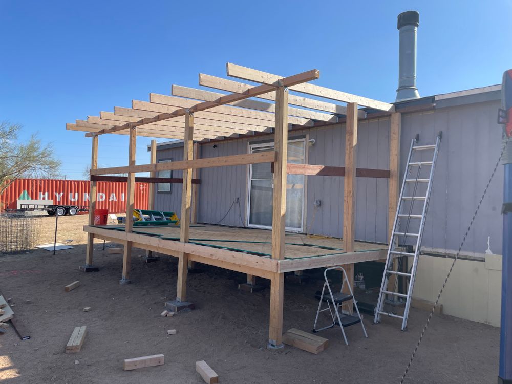 Deck builds for Arizona Home and Yard Solutions LLC in Vail, AZ