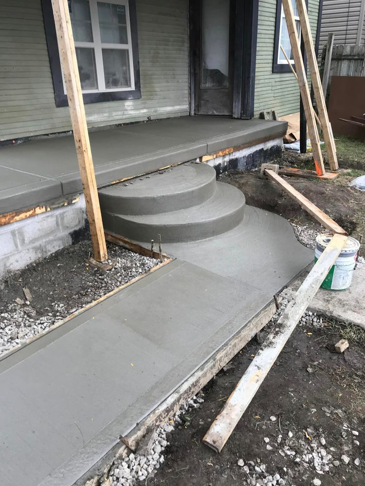 Our Stair Design & Installation service provides homeowners with professional expertise in creating and installing beautiful, functional, and durable staircases in their homes using concrete as the main material. for Mid Ohio Concrete in Pickerington, OH