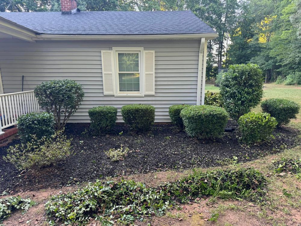 Enhance your garden's beauty and health with our professional mulch installation service, designed to conserve moisture, reduce weeds, and enrich soil for thriving plants. Transform your outdoor space effortlessly today. for Thin Green Line Landscaping & More in Laurens, SC