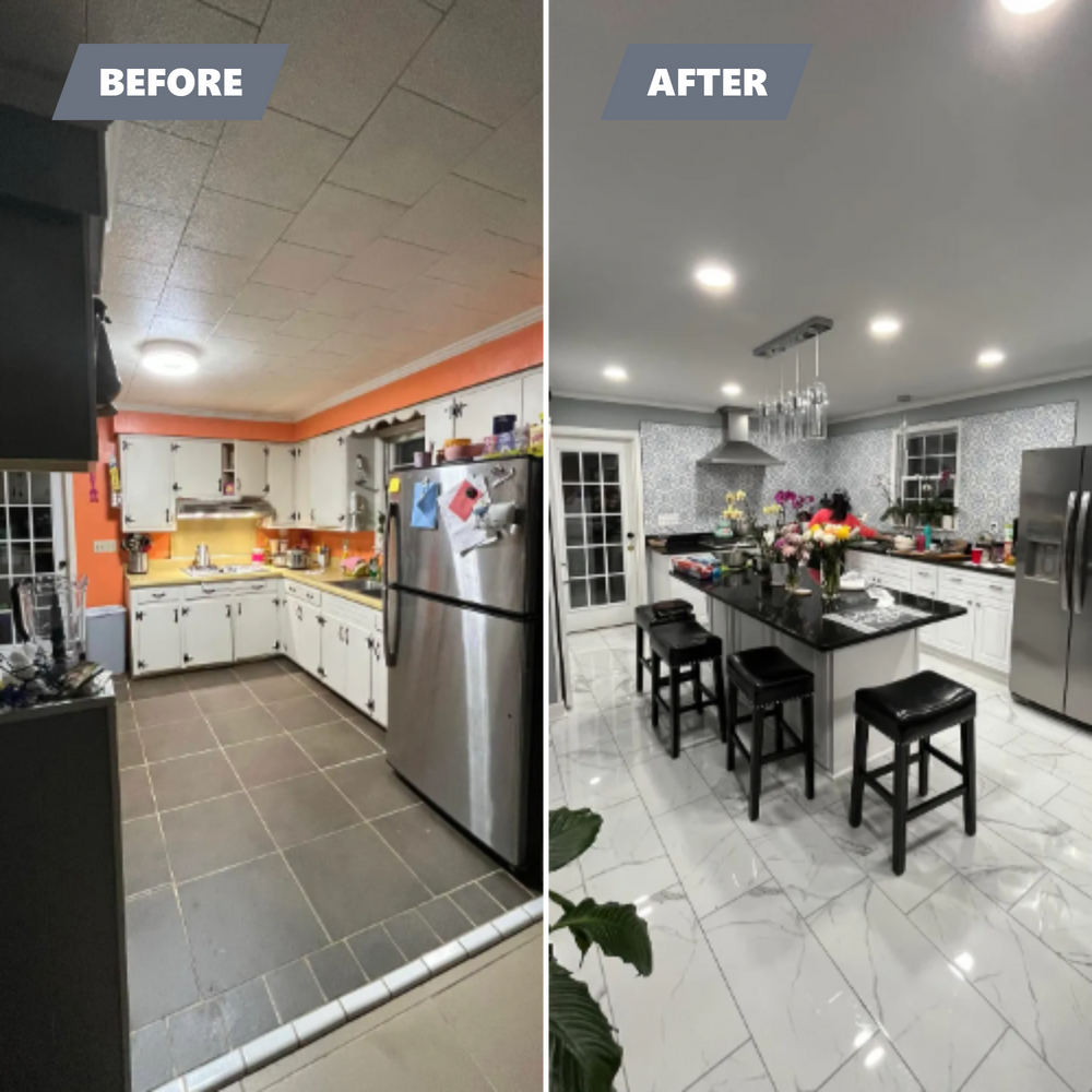 Before and After for A-L Tile in Saluda, SC