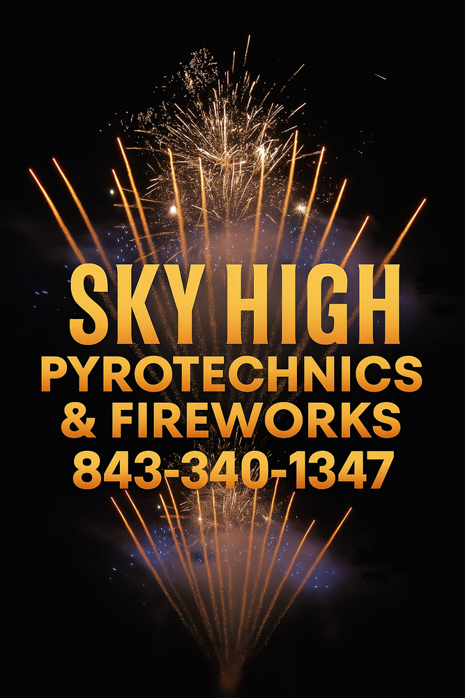 All Photos for Sky High Pyrotechnics & Fireworks Serving South Carolina, Georgia and Delaware. Wedding fireworks display company, Fourth of July fireworks display, gender reveal fireworks display, near me, Myrtle Beach Charleston Horry County Georgetown County. in Horry County, SC