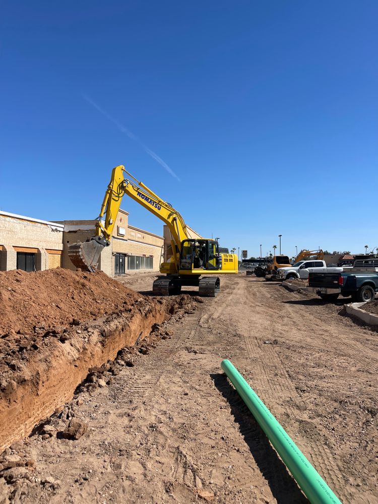 Our Utility Trenching & Backfill service expertly installs underground utilities, ensuring efficient and safe connections for your home. We focus on precision digging and seamless restoration of landscapes. for Roughout Excavation in Vail, AZ