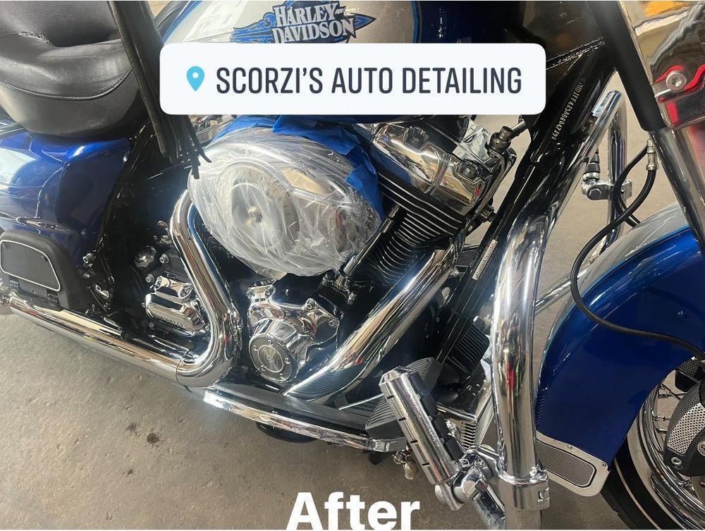 Motorcycle Detailing for Scorzi’s Auto Detailing in Easthampton, MA