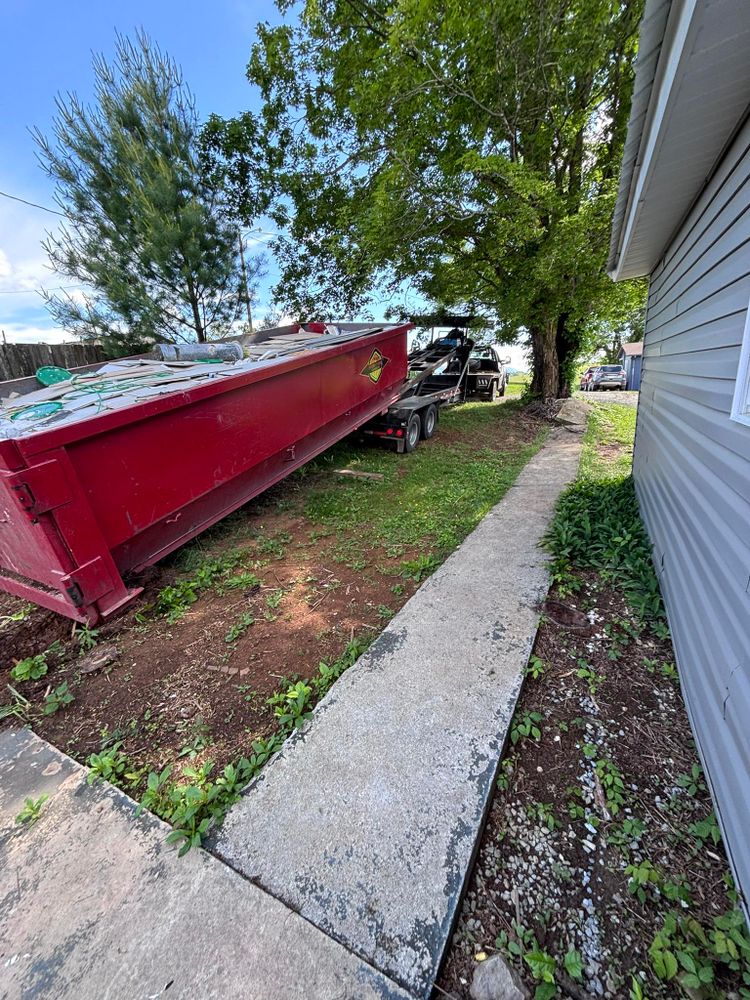 Our dumpster rentals provide homeowners with a convenient and efficient solution for managing waste during landscaping and hardscaping projects, ensuring clean, hassle-free site maintenance throughout the entire process. for Everything Outdoors in Abingdon, VA