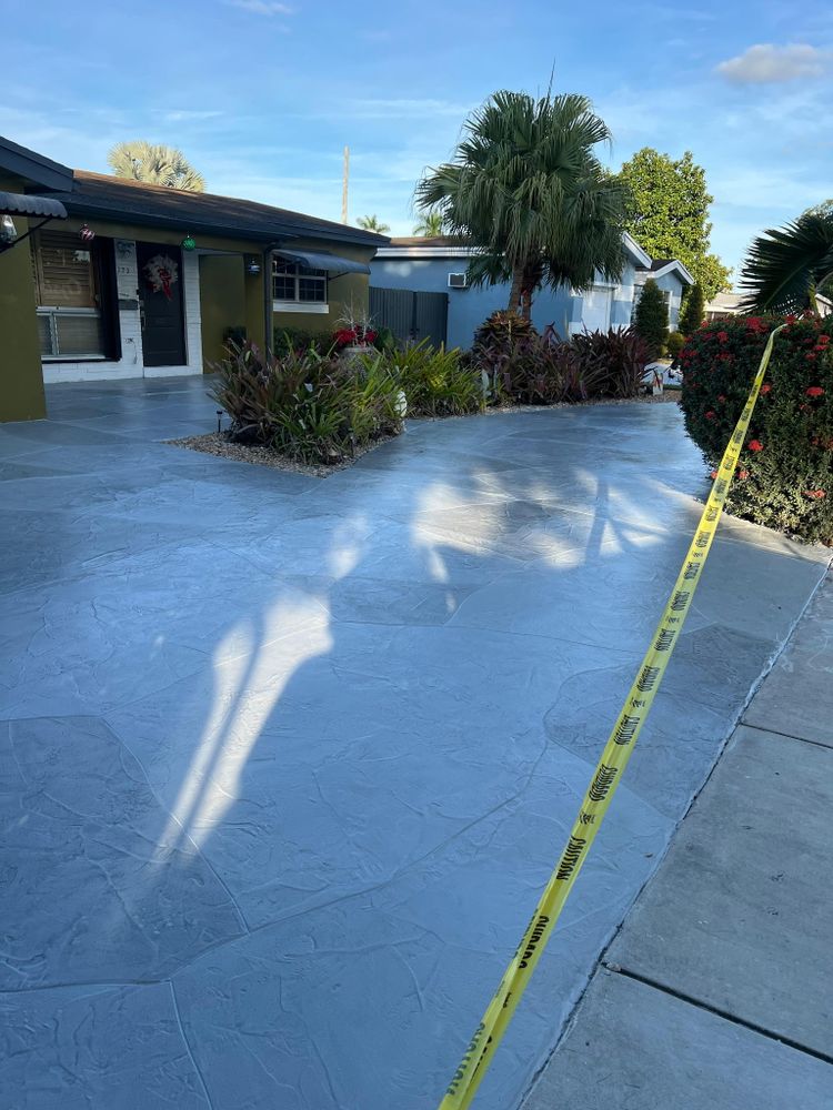 Transform your property with our Euro Tile, Spray Deck, and Epoxy Decorative Concrete Overlay services. Enhance durability and aesthetic appeal of surfaces for a beautiful, long-lasting finish that complements any style. for Beautiful and Affordable Stamped Concrete by Castilla Concrete Finish Design Corp in Sunrise, FL