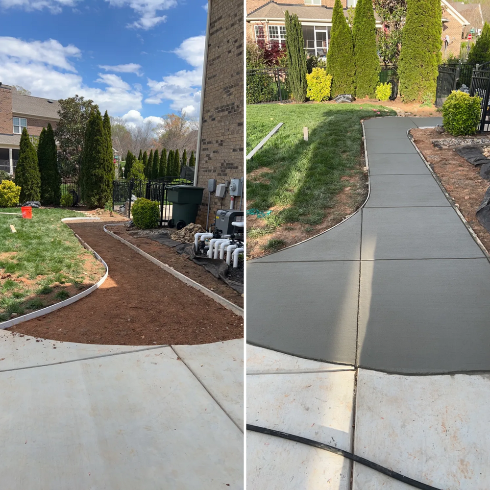 Our Concrete Install service offers homeowners the opportunity to enhance their outdoor spaces with professionally installed concrete features, such as patios, walkways, and driveways. for Cisco Kid Landscaping Inc. in Lincolnton, NC