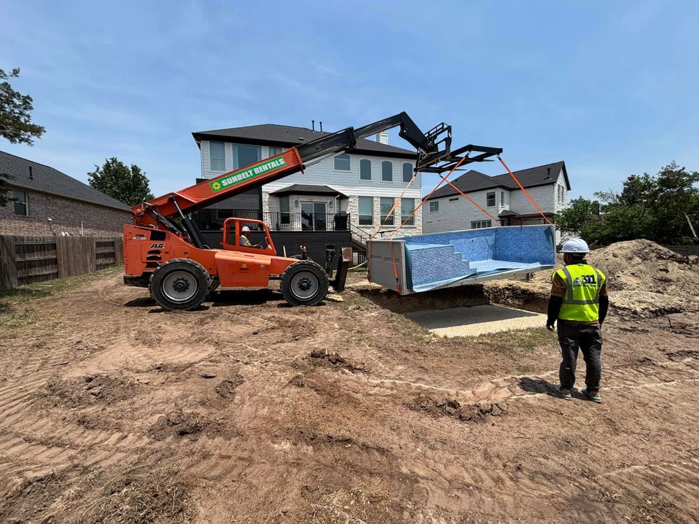 Transform your outdoor space with our Container Pool Installation service. We offer seamless integration of durable and stylish container pools for a unique and modern backyard oasis tailored to your needs. for 311 Construction, LLC in Jarrell, TX