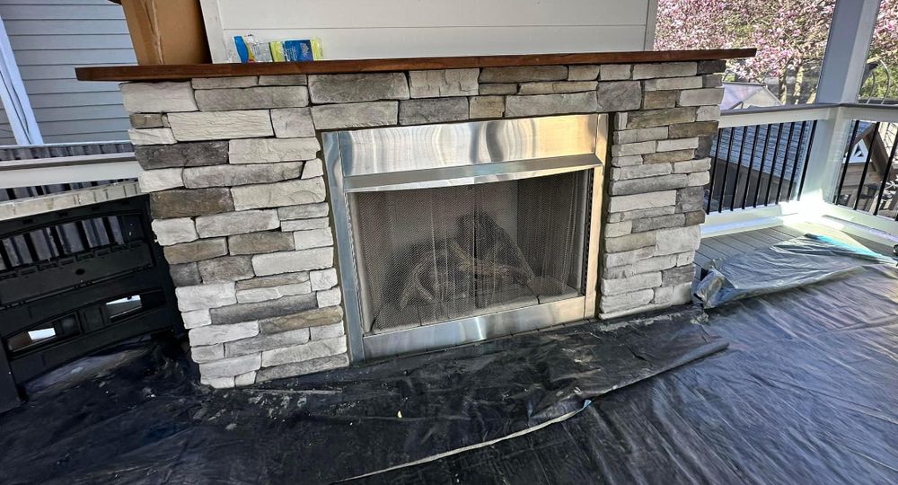 Stone veneer  for Matteo Hardscapes in Towson,  MD