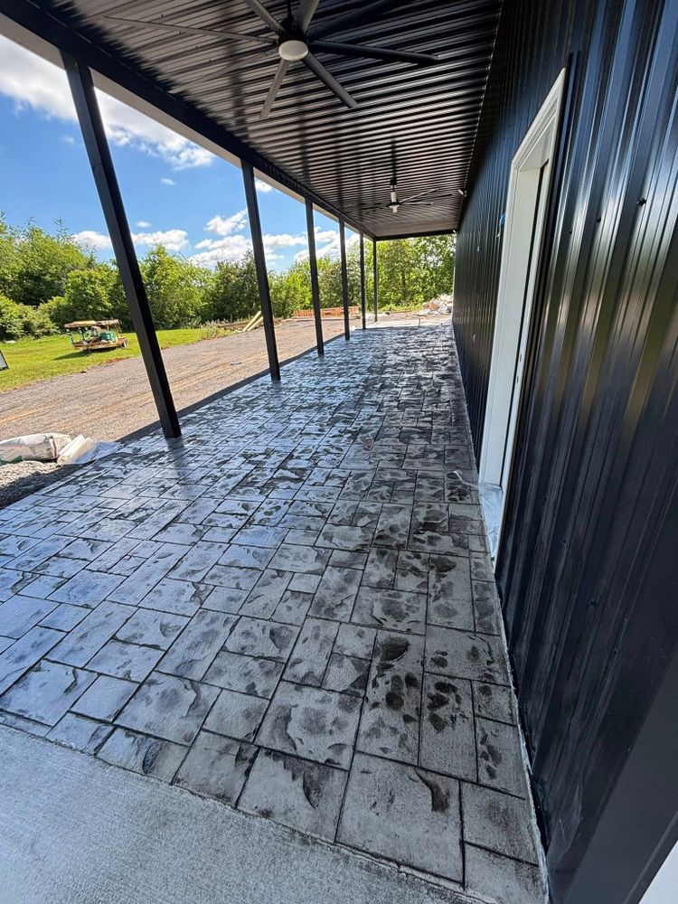 Transform your outdoor space with our expert stamped concrete installation. Enjoy durable, customized designs that mimic natural stone or brick, enhancing beauty and value while ensuring long-lasting performance in any area. for All Service Concrete in New Market, TN