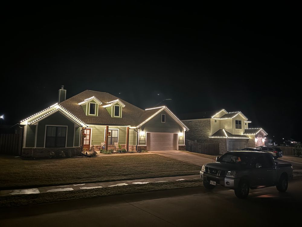 Christmas lights  for Keener's Lawn and Landscape LLC in Quitman, TX