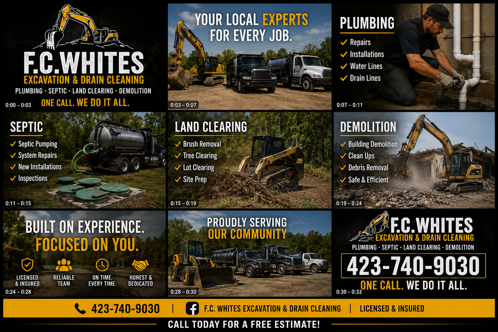 All Photos for F.C. White’s Excavation & Drain Cleaning in Huntingdon, TN