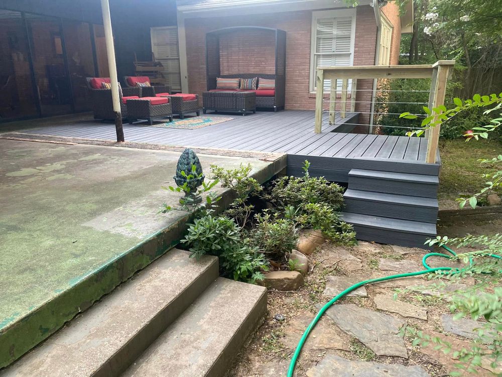 Transform your outdoor space with our expert deck and patio installation services, offering durable materials, customized designs, and professional craftsmanship to enhance beauty and functionality in your home's exterior oasis. for Piney Woods Renovations in Tyler , TX