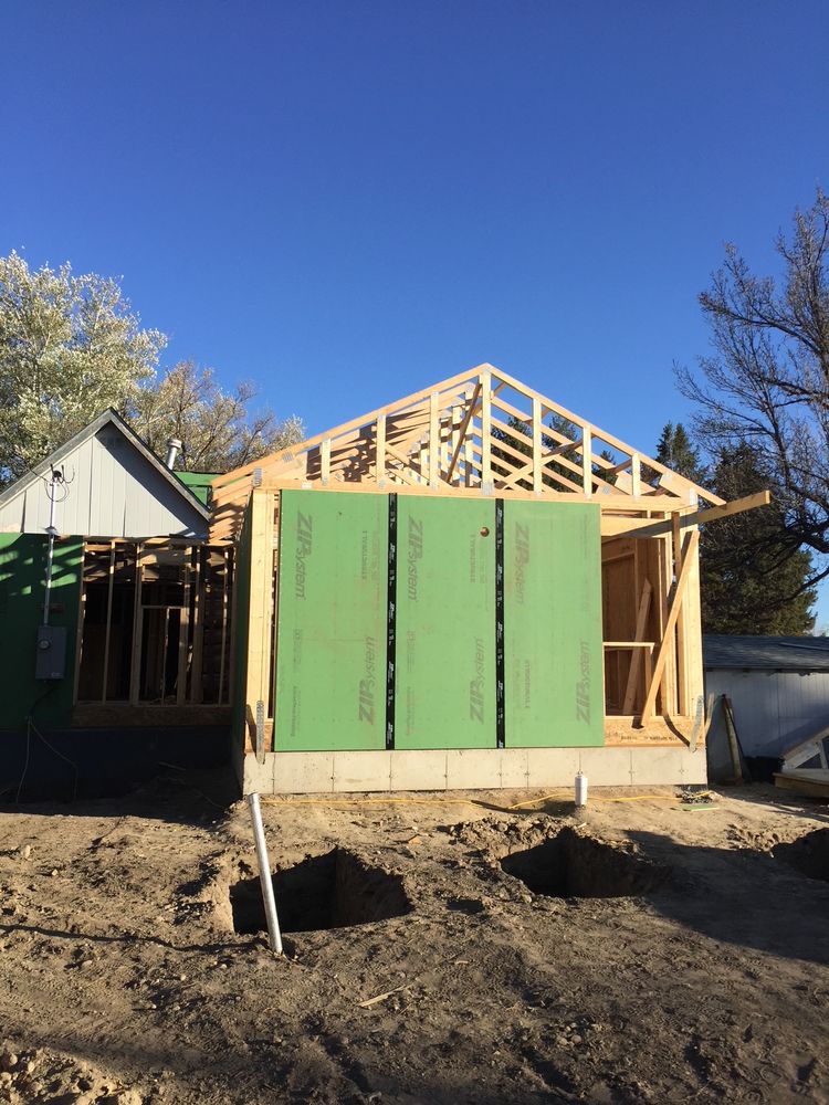 Framing for R&H Homes in Bozeman, MT