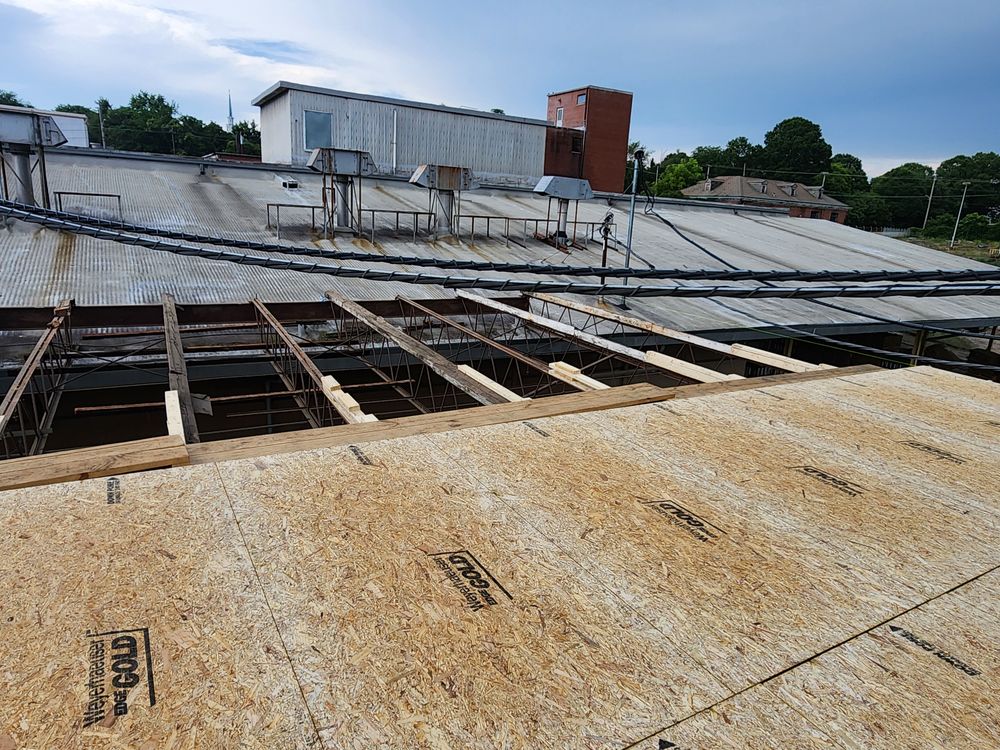 Industrial Plant Dock Roof Replacement for Merl's Construction LLC in Statesville, NC