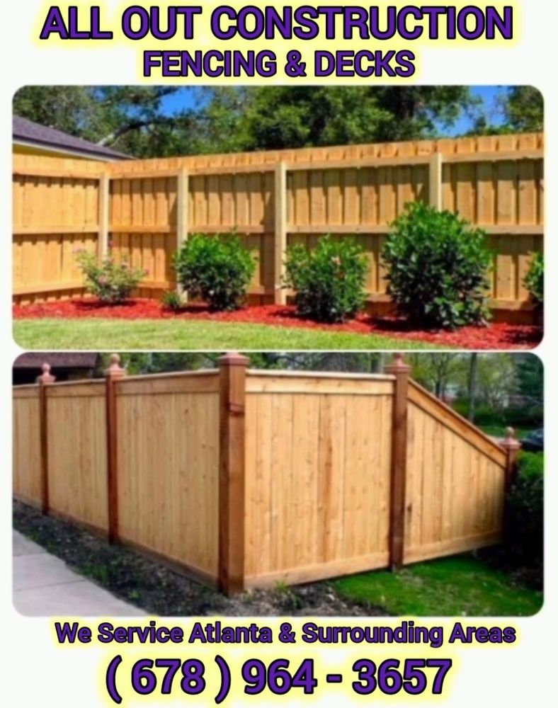 Our fence installation service offers homeowners a seamless process, delivering durable and stylish fencing solutions that enhance security and aesthetic appeal, tailored to fit any landscape perfectly. for All Out Construction in Atlanta, GA