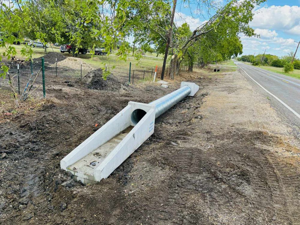 New Culvert Install for Sand And Gravel Solutions in Nevada, TX