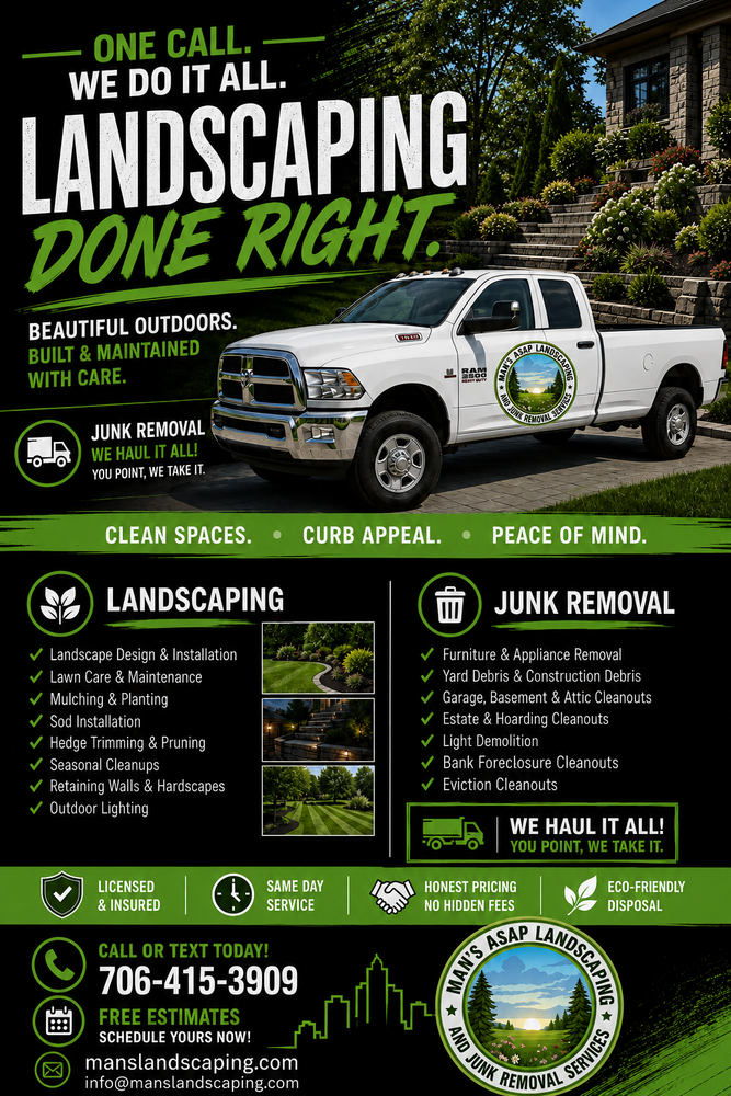 All Photos for Man's Asap Landscaping and Handyman Services LLC in Lagrange, GA