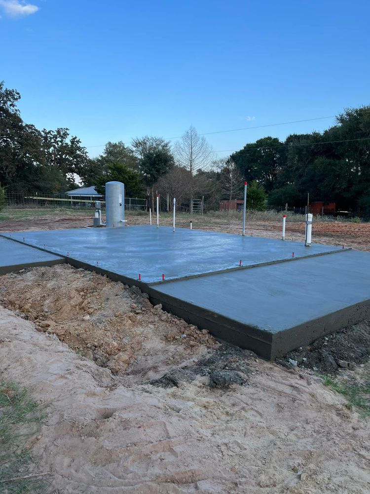 Our Concrete Slab Construction service provides durable and expertly crafted slabs for your home, ensuring a strong foundation with precise installation tailored to meet all your structural and design needs. for Mel Concrete and Construction in College Station, TX