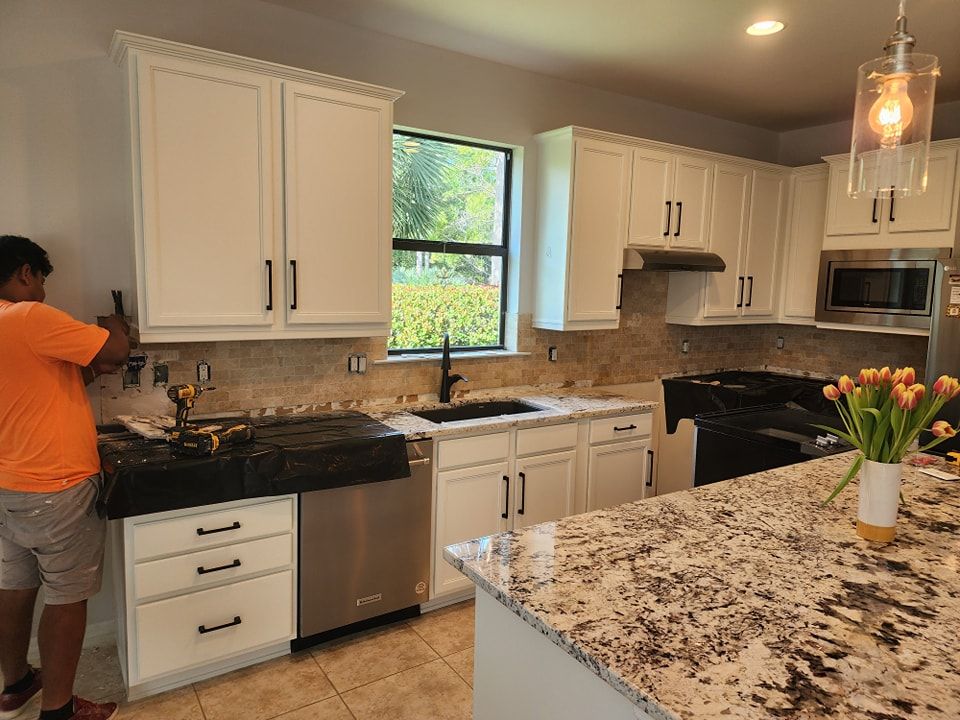 Our Kitchen and Cabinet Refinishing service offers a cost-effective solution to transforming your outdated or worn cabinets. With a fresh coat of paint or stain, we can give your kitchen a whole new look. for Flawless Finish Inc. in Fort Myers, FL