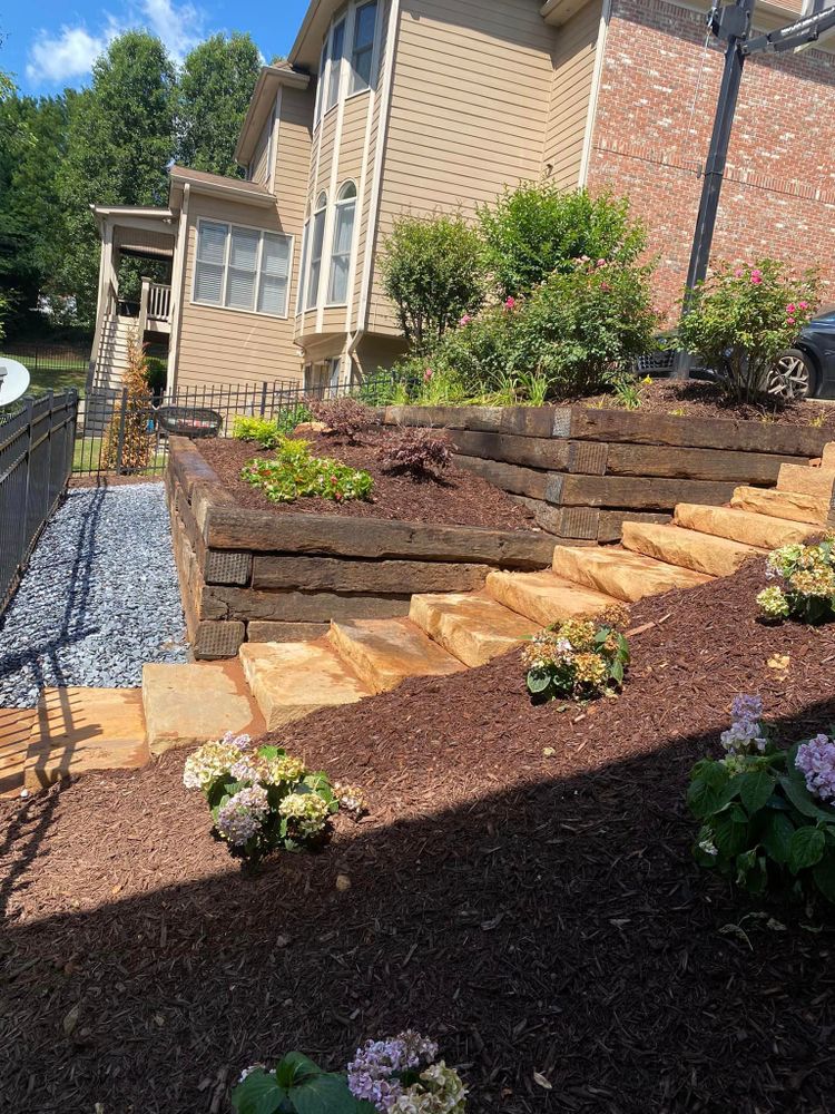 Our expert hardscaping team specializes in constructing durable and visually appealing retaining walls to enhance the functionality, aesthetics, and value of your property. Trust us for reliable results every time. for Golden Isles Greenery in Brunswick, GA