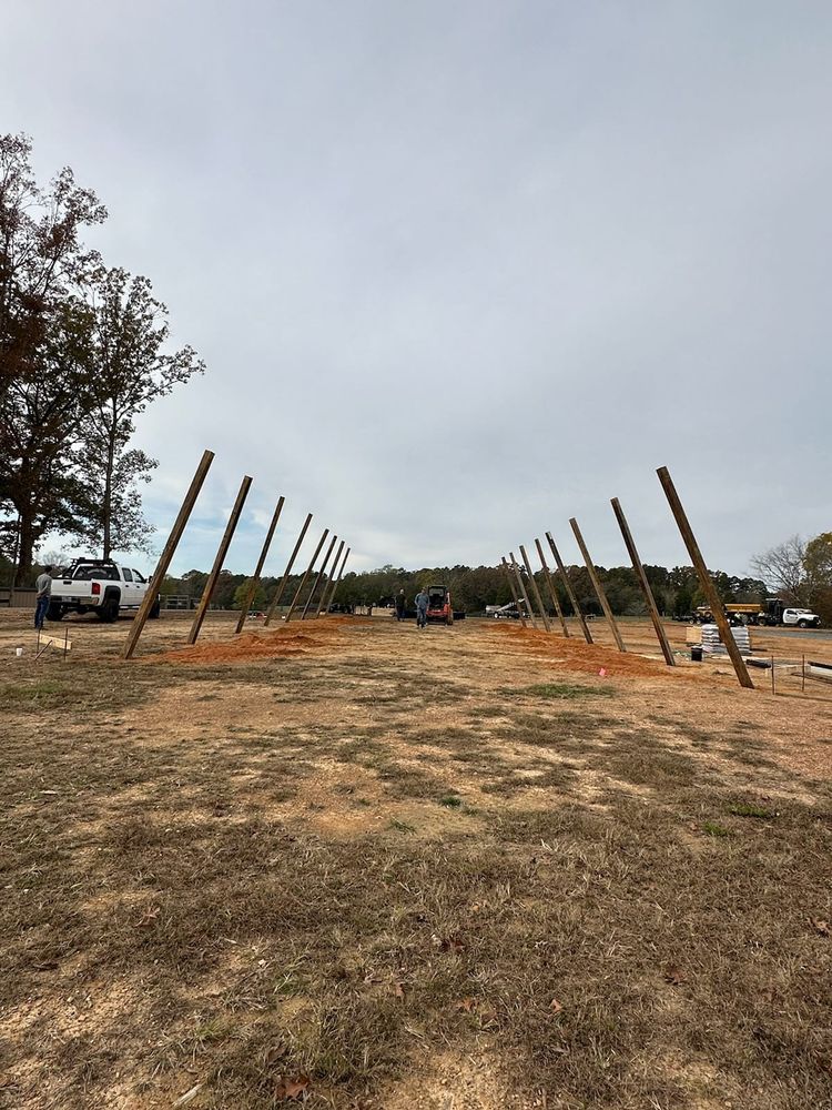 Steel Truss Pole Barns for Platinum Outdoor Services LLC in Conover, NC