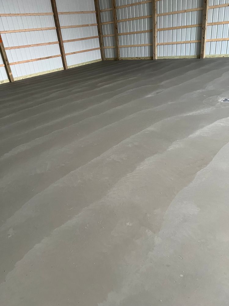 Pole barn floors for Ibarra Concrete Services LLC in Detroit, MI