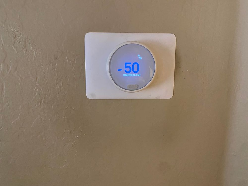 Our Thermostat Installation and Programming service ensures optimal comfort by expertly setting up and configuring your new thermostat, maximizing energy efficiency, cutting costs, and tailoring temperature control to your home's needs. for Freddy Air Heating & Cooling in Mesa, AZ