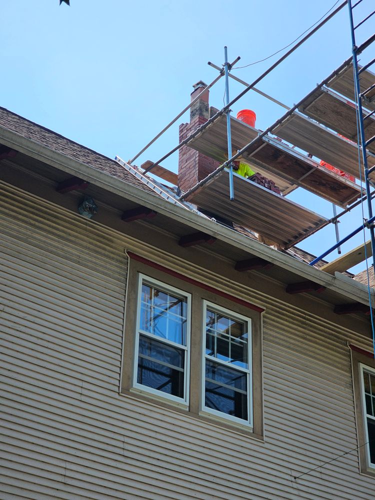 Chimney restored  for JM Restoration LLC. in South Milwaukee, WI