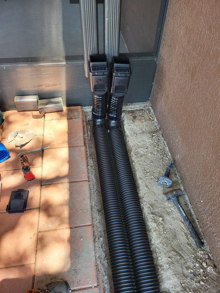 DOWNSPOUT DRAINS for Sam's French Drains and Landscape in Orlando, Florida