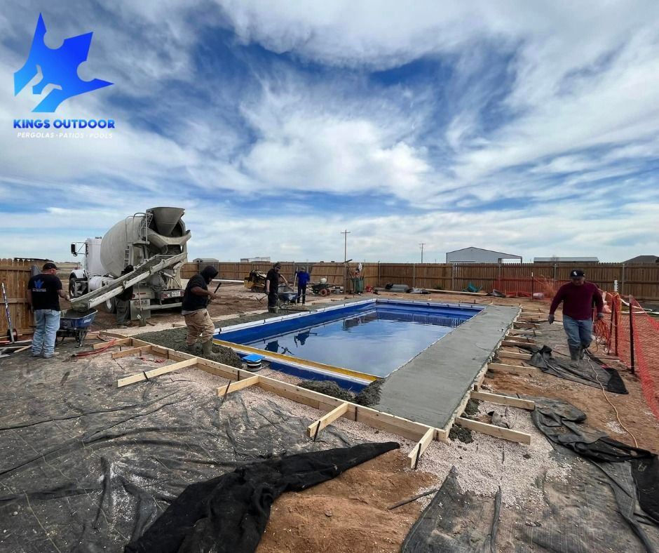 Custom Pool Construction for Kings Outdoor in Amarillo, TX