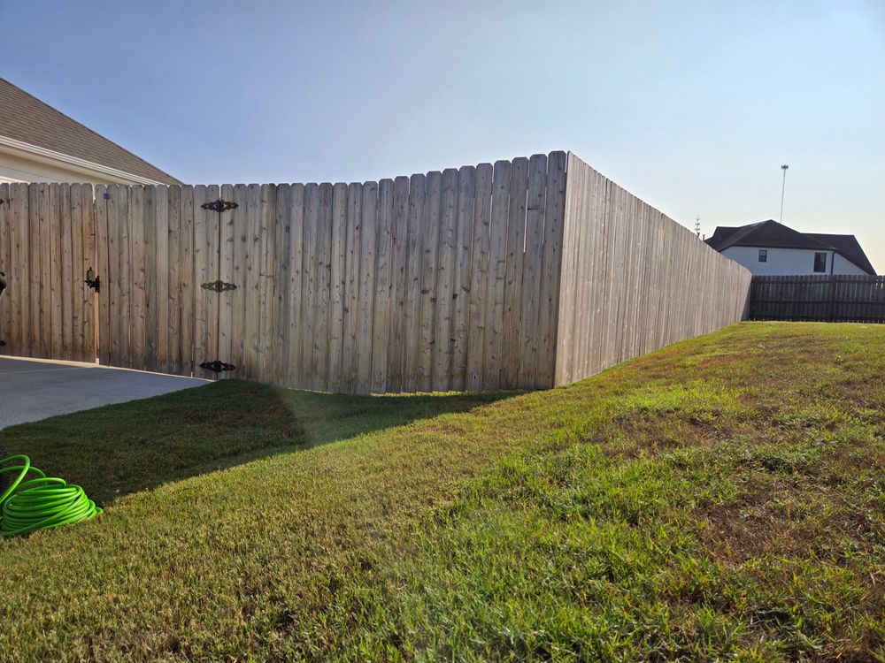 Fence staining for Patriot Fence  in Oakland, TN