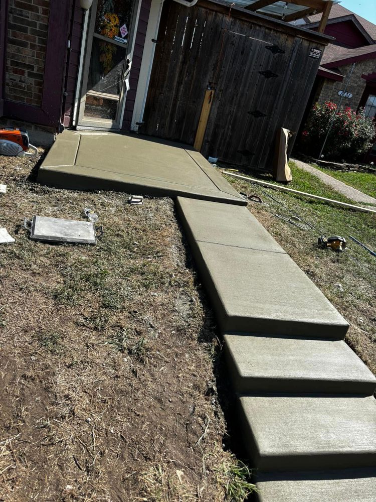 Enhance your home with our expert stair design and installation services, combining durability and aesthetic appeal. Our team crafts custom concrete stairs tailored to fit seamlessly into your unique space. for Maldonado's Concrete Construction in Dallas, TX